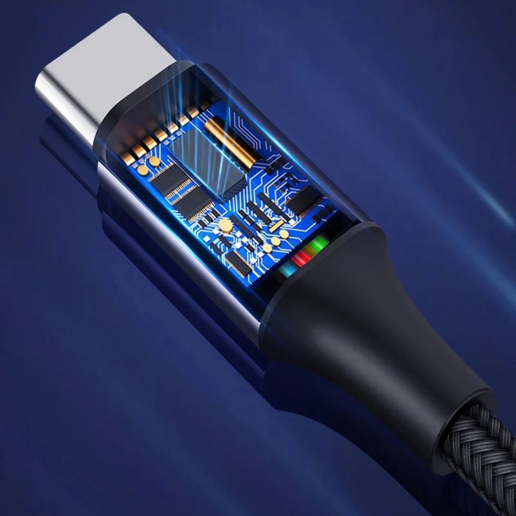 USB-kabel Snabbladdning Flätad Sladd Carvallo