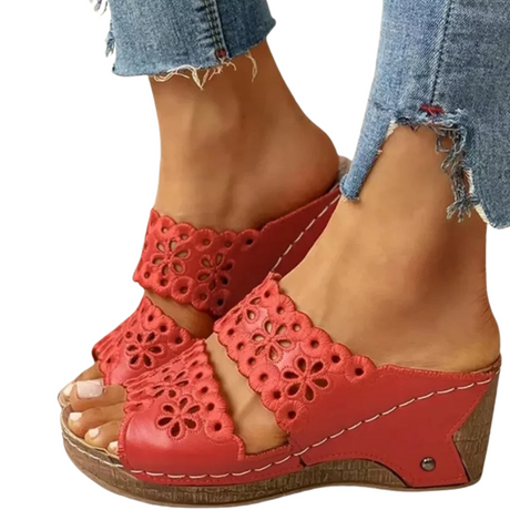 Kvinnors Kilklackssandaler-Shoes for Men-Hemnix-Röd-35-Hemnix
