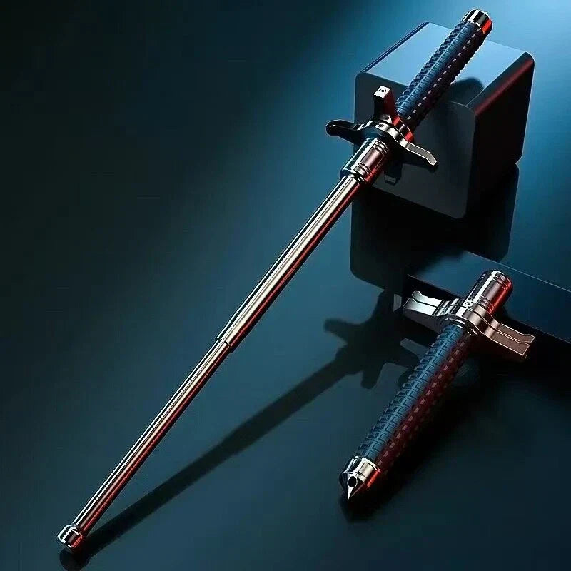 Stainless Steel Justerbar Gångstav Självförsvar Carvallo