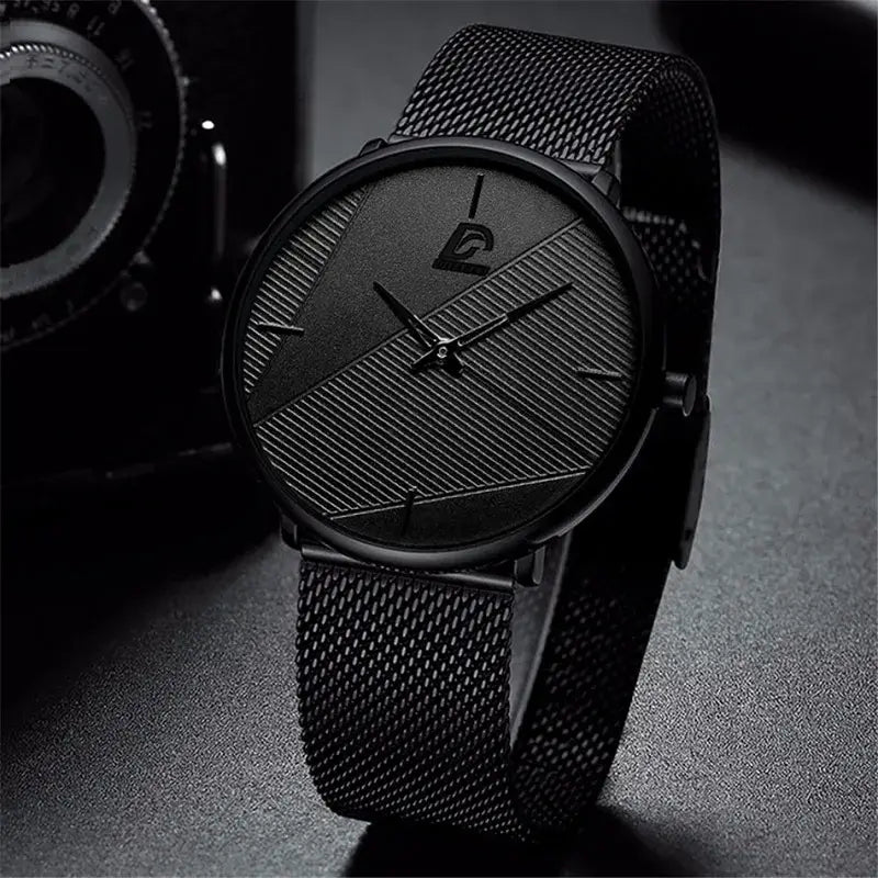 Modernt Herrarmbandsur-Watches for men-Hemnix-Helt Svart-Hemnix