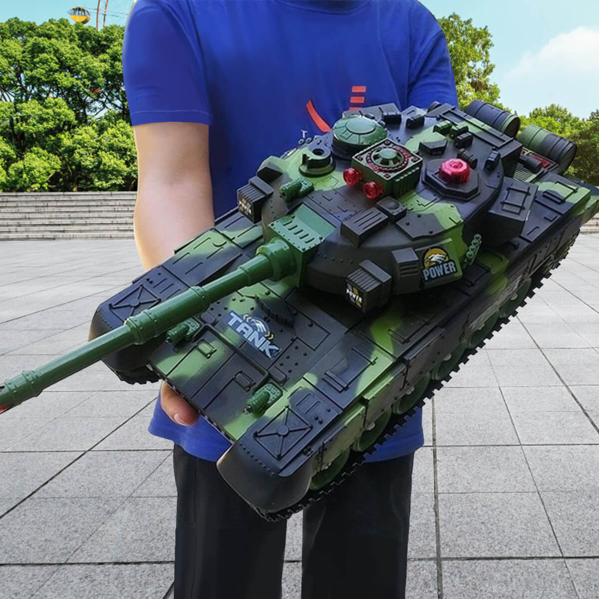 Fjärrstyrd tankleksak med ljus och ljud Carvallo