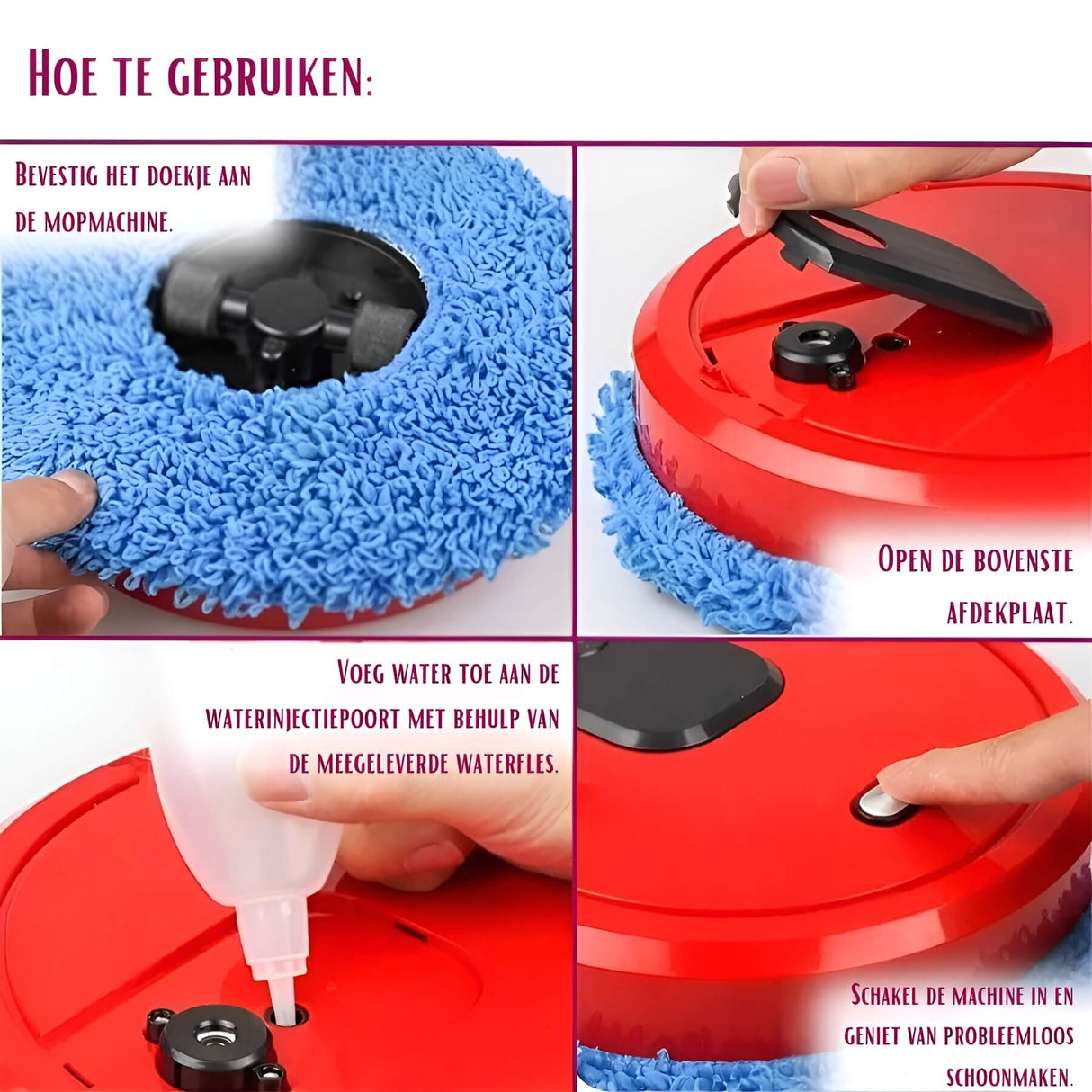 Carvallo- och mopprobot MobiSweep | 3-i-1 funktion | Självuppladdande & tyst som en mus | Kompakt 25×25×6,5 cm Carvallo