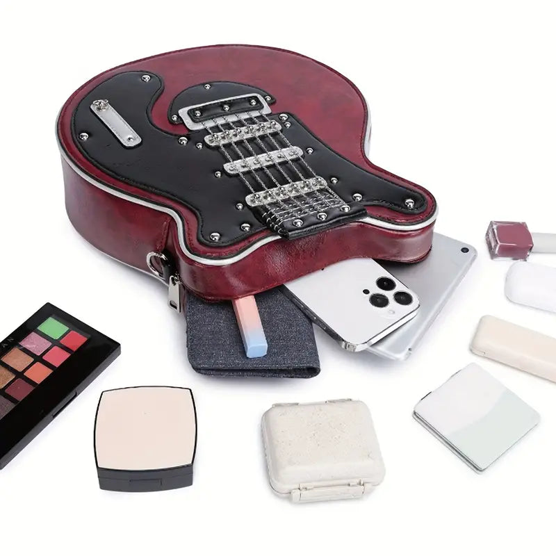 Rockstar - Vintage Retro Gitarr Crossbody Väska MILA Sverige