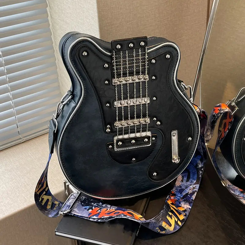 Rockstar - Vintage Retro Gitarr Crossbody Väska MILA Sverige