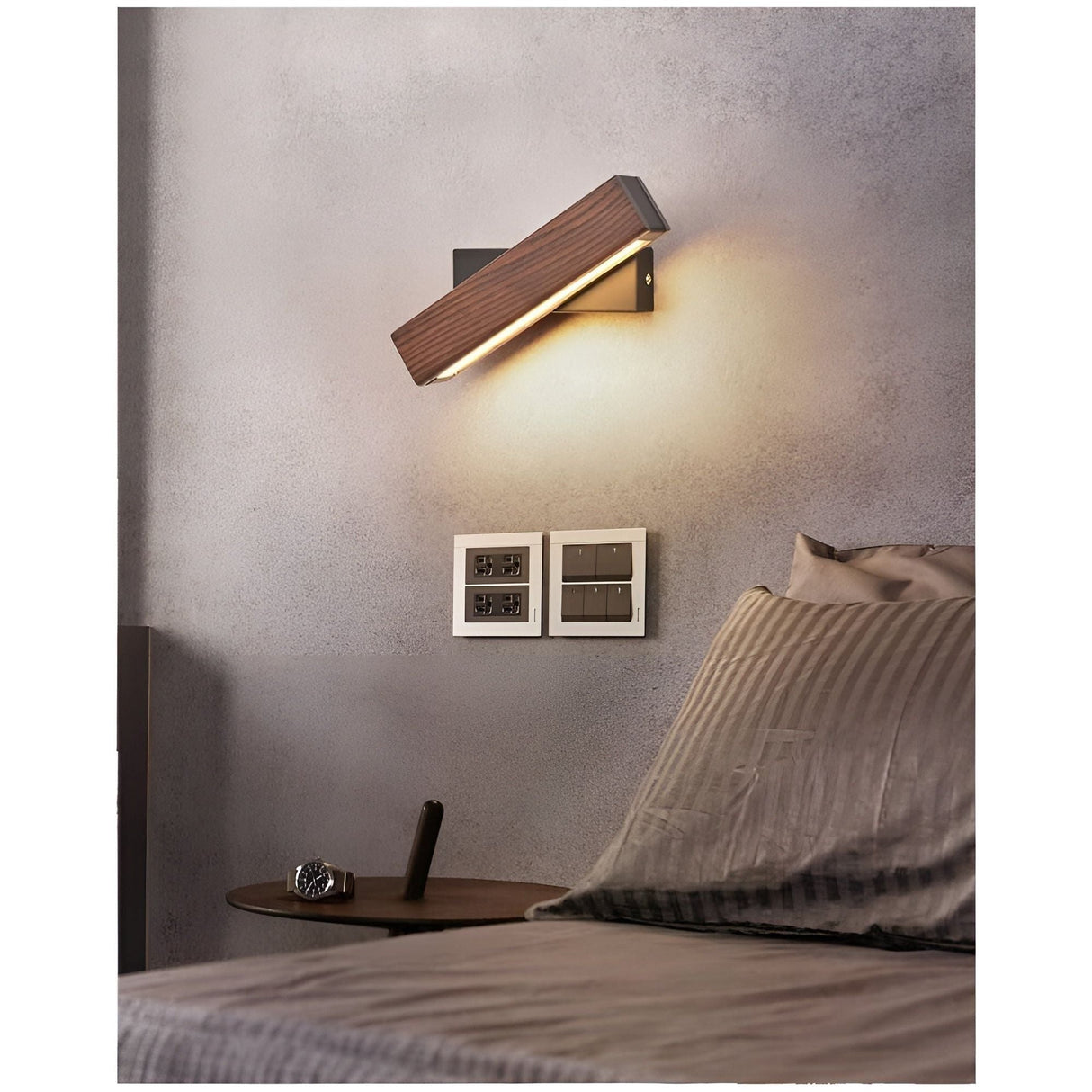 BrightCharm Lights - Modern trä-LED-lampa Carvallo
