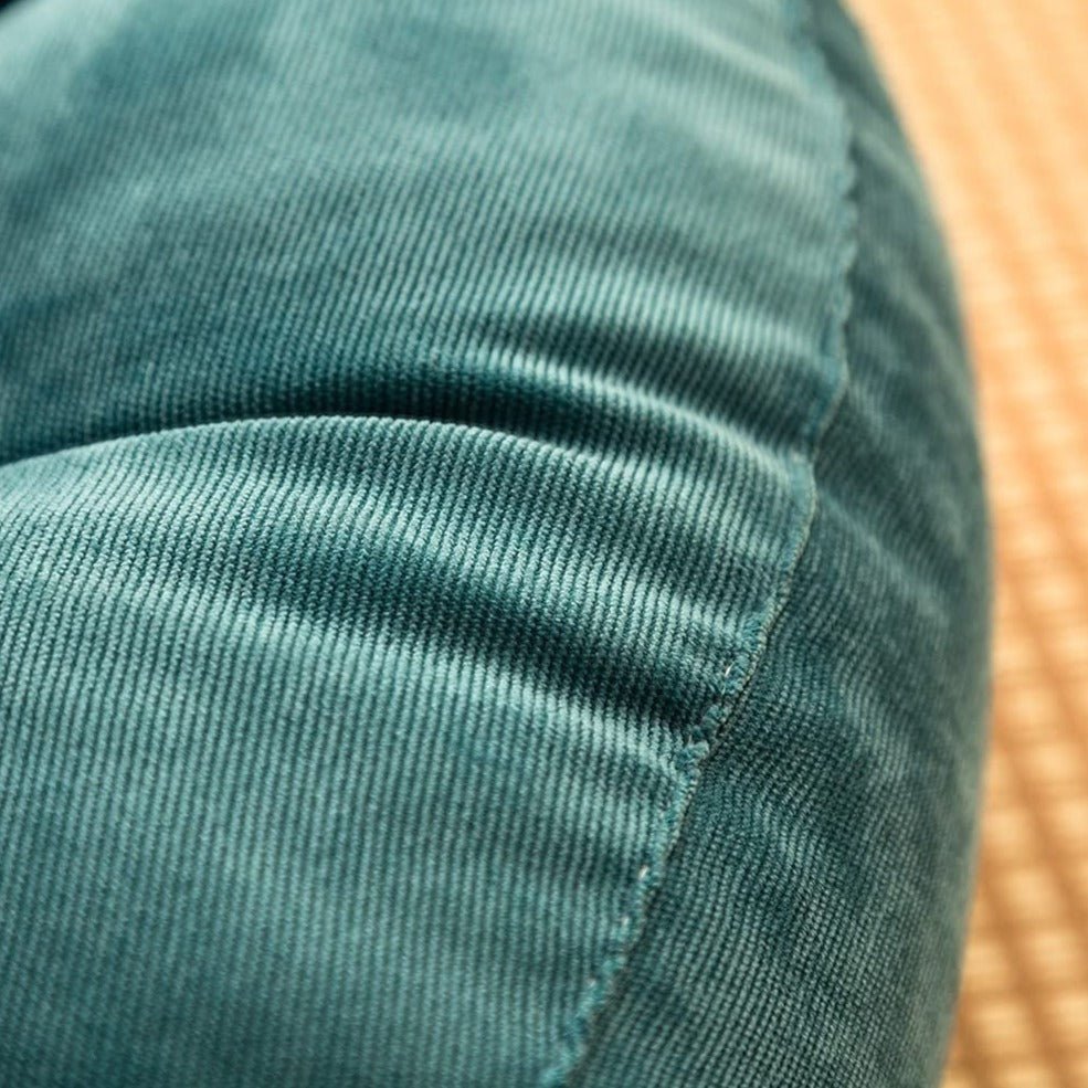 Rund Corduroy Solid Tufted Tjock Kudde för Komfort Carvallo