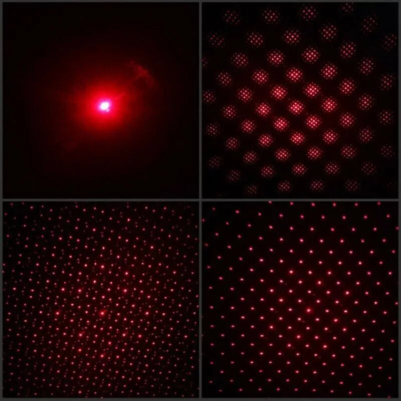 Laserpekare Uppladdningsbar Röd Mångsidig Ficklampa Set Carvallo