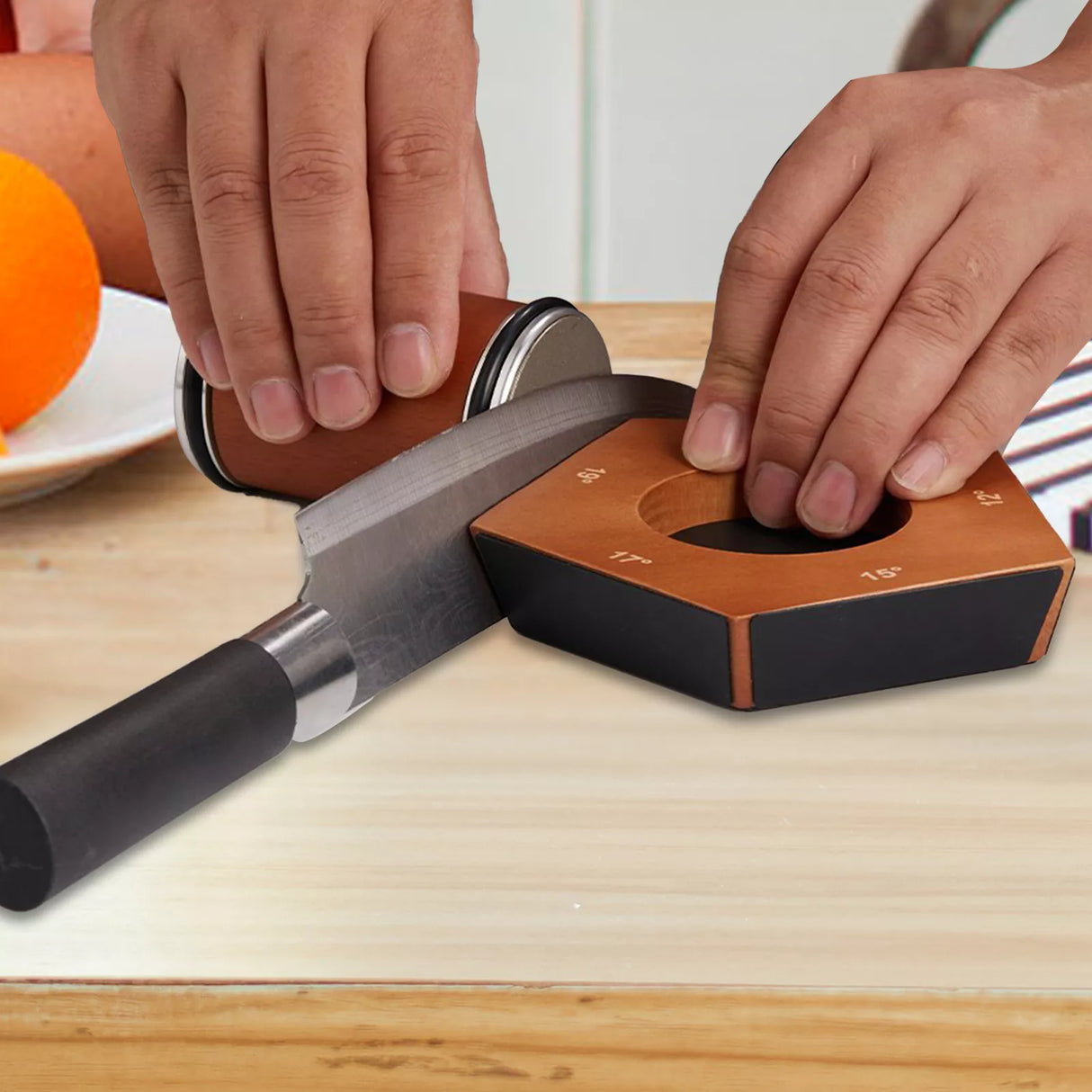 Knivslipningskit med magnetisk träbas Carvallo