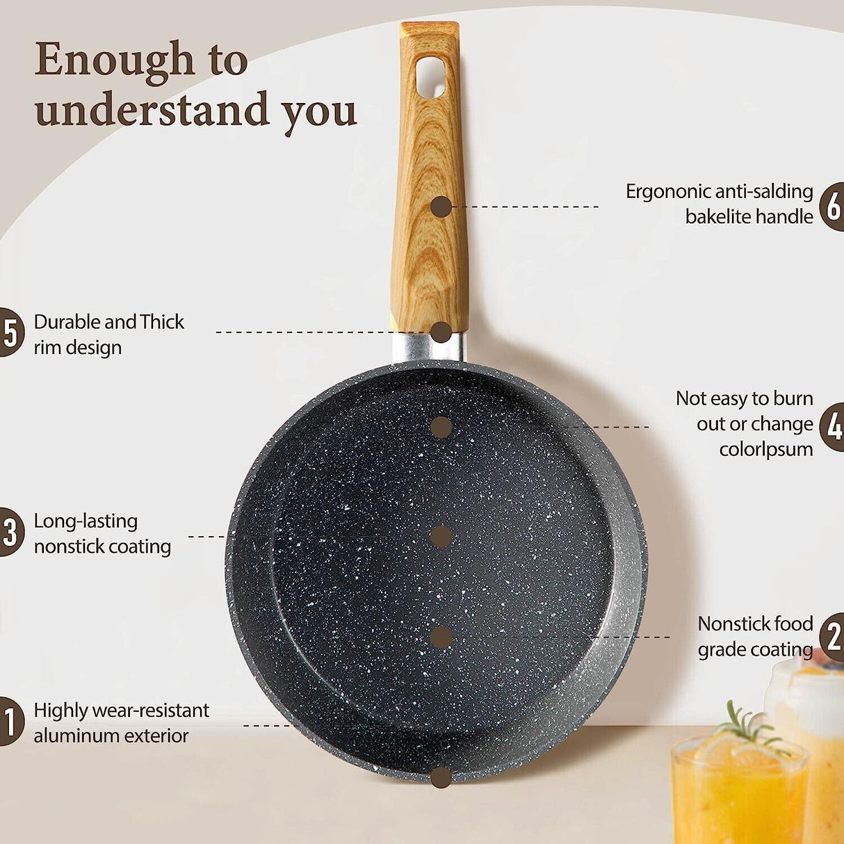 12-delars nonstick köksredskap set Carvallo