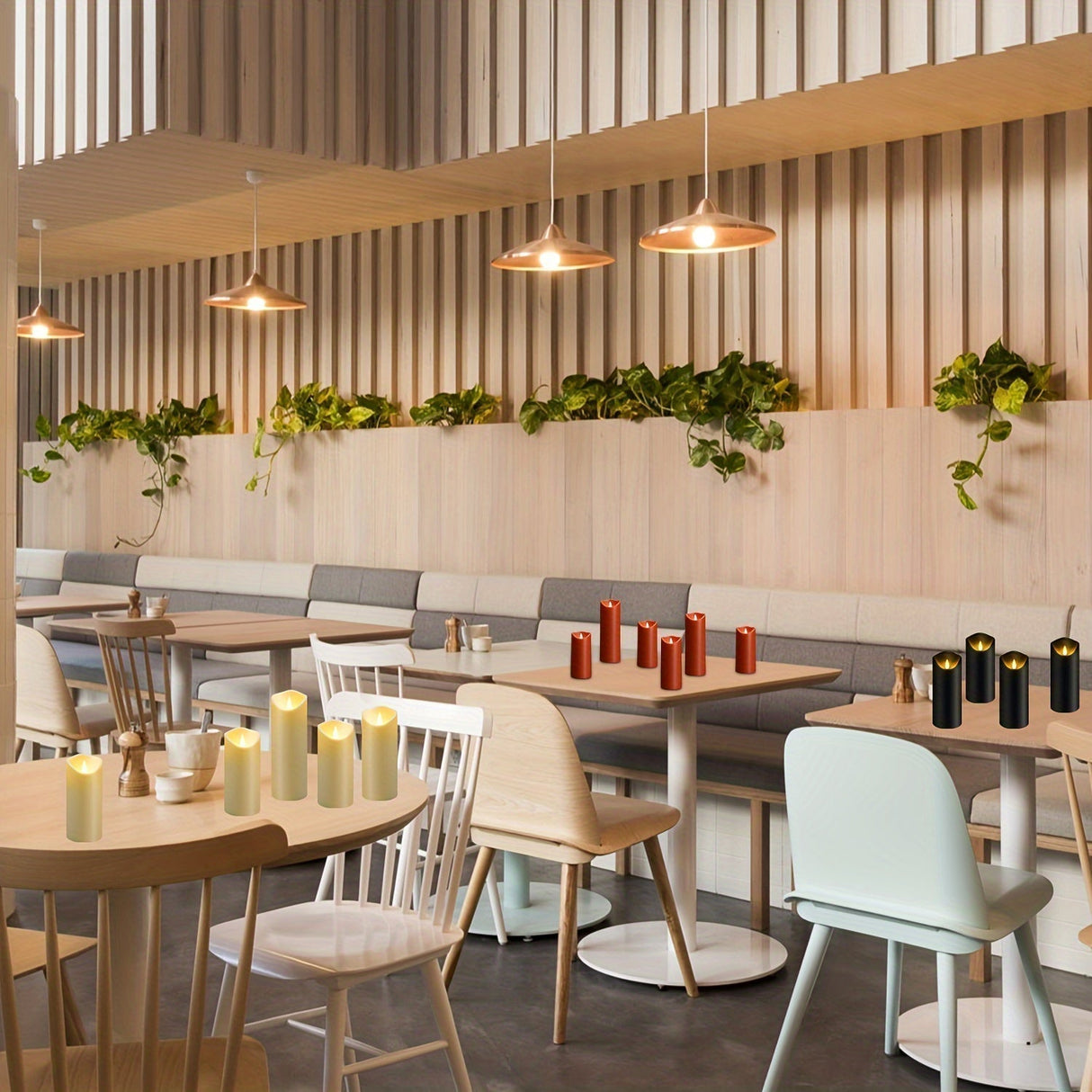 LED-ljus svarta set för hemmabelysning Carvallo