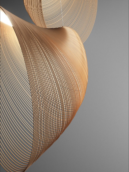 Pendellampa i björk – naturlig trälampa MILA Sverige