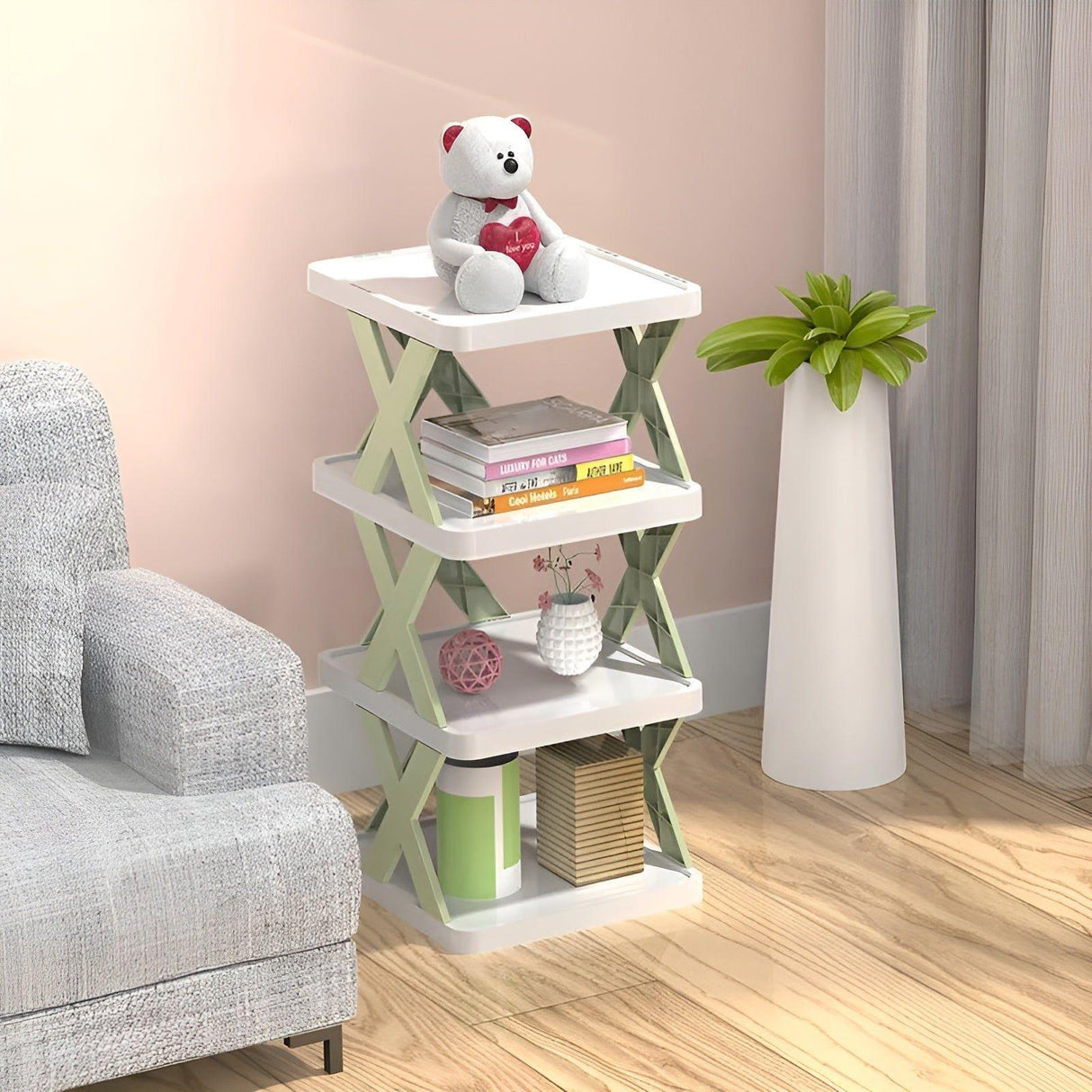 FlexiRack Skororganisatör - Multifunktionell Flerlagrig Fällbar Skohylla Carvallo