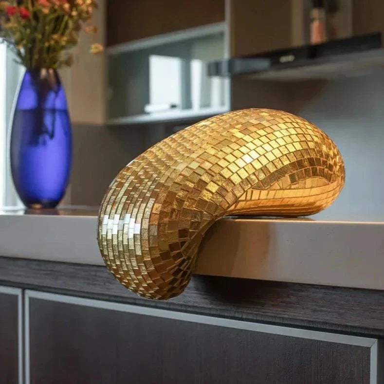 Smältande Diskokula Dekoration - Metall Abstrakt Skulptur Carvallo