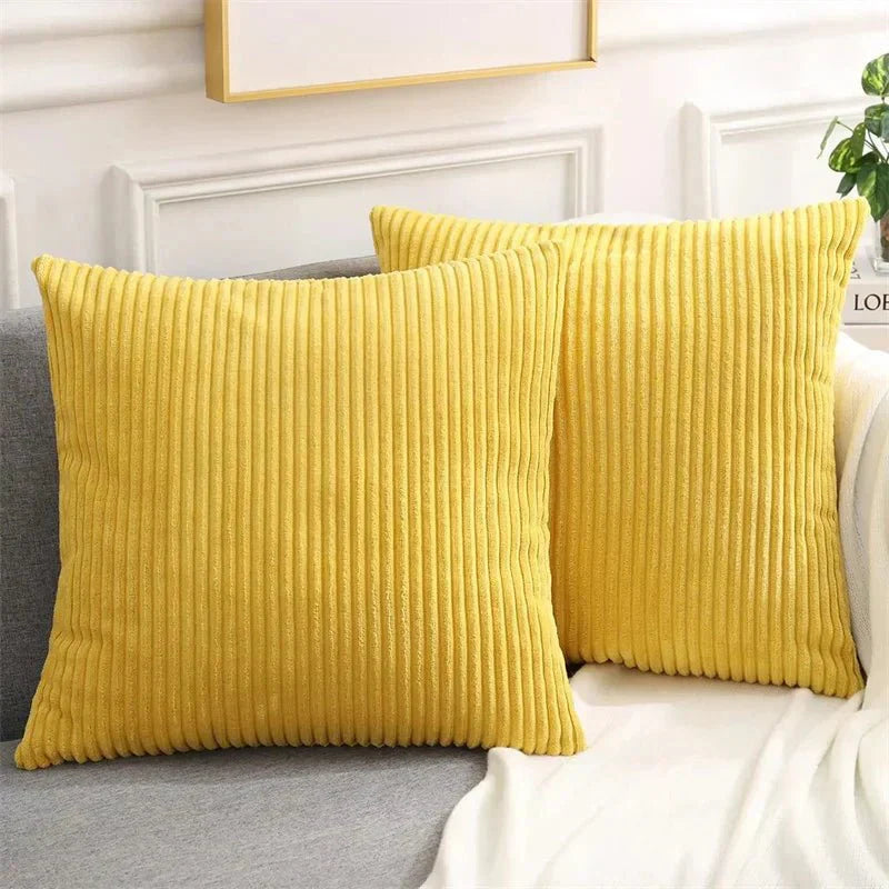 Fluffigt Corduroy Kuddfodral med Randigt Mönster Hemnix