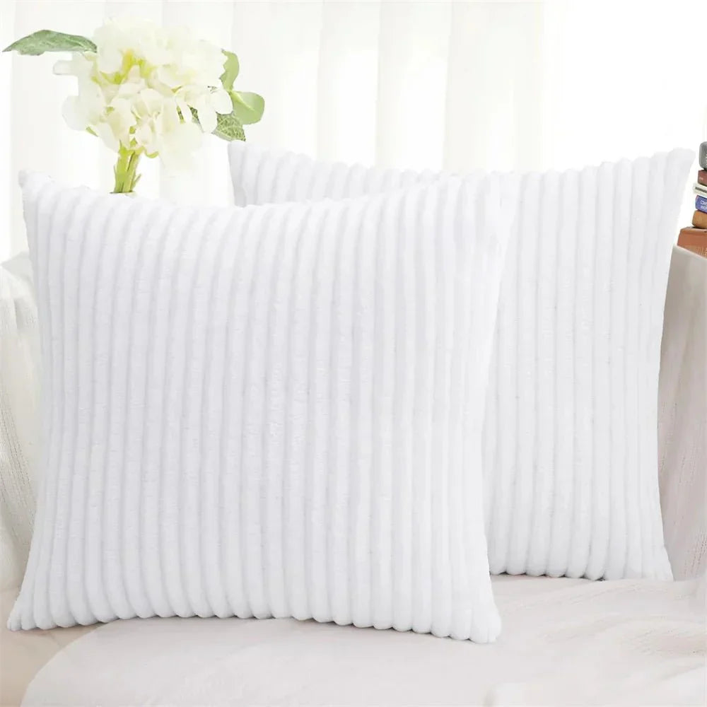 Fluffigt Corduroy Kuddfodral med Randigt Mönster Hemnix
