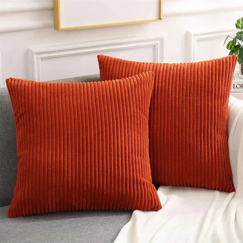 Fluffigt Corduroy Kuddfodral med Randigt Mönster Hemnix