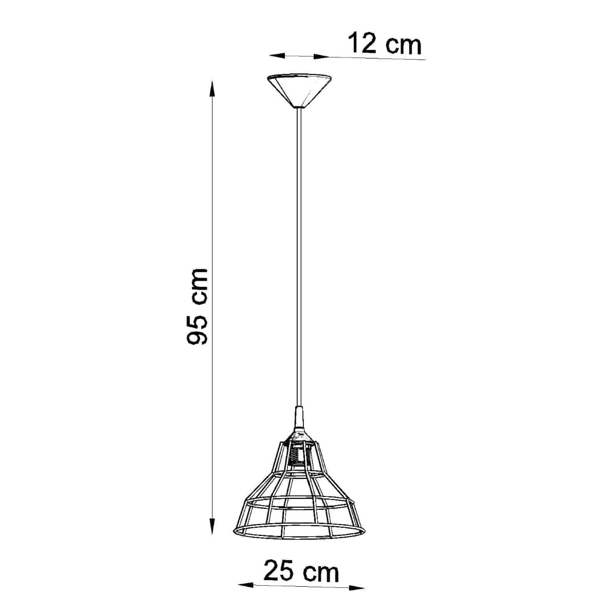 Anata Pendellampa - Svart Stål - E27 Max 15W - Modern Skandinavisk Design Carvallo