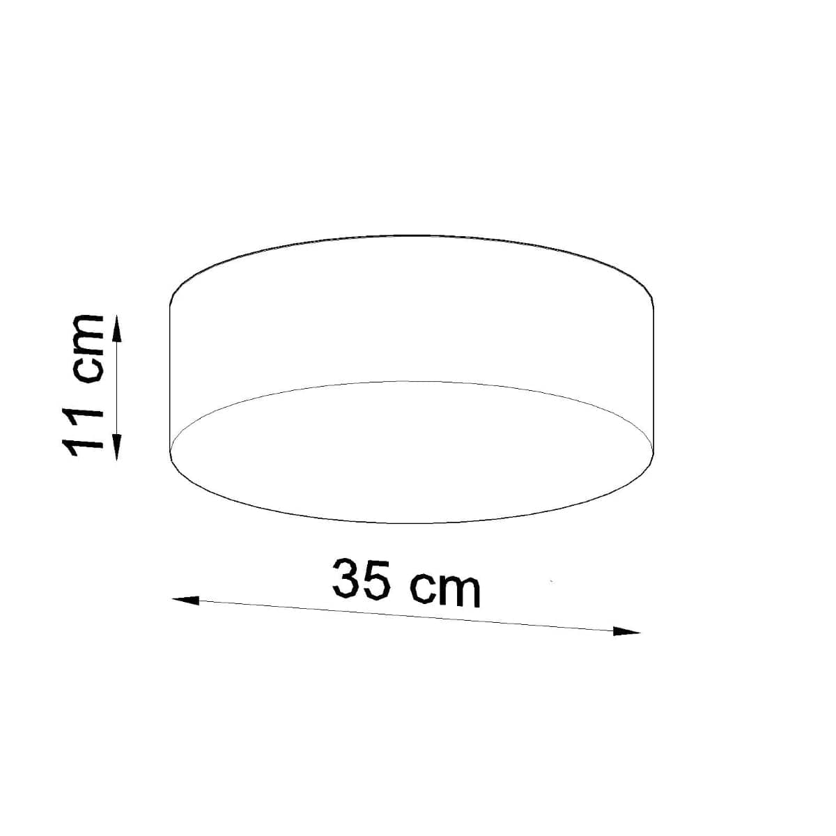 Arena Black Ceiling Lamp - 2x E27 LED - Modern PVC Design - 35x35x11 cm Carvallo