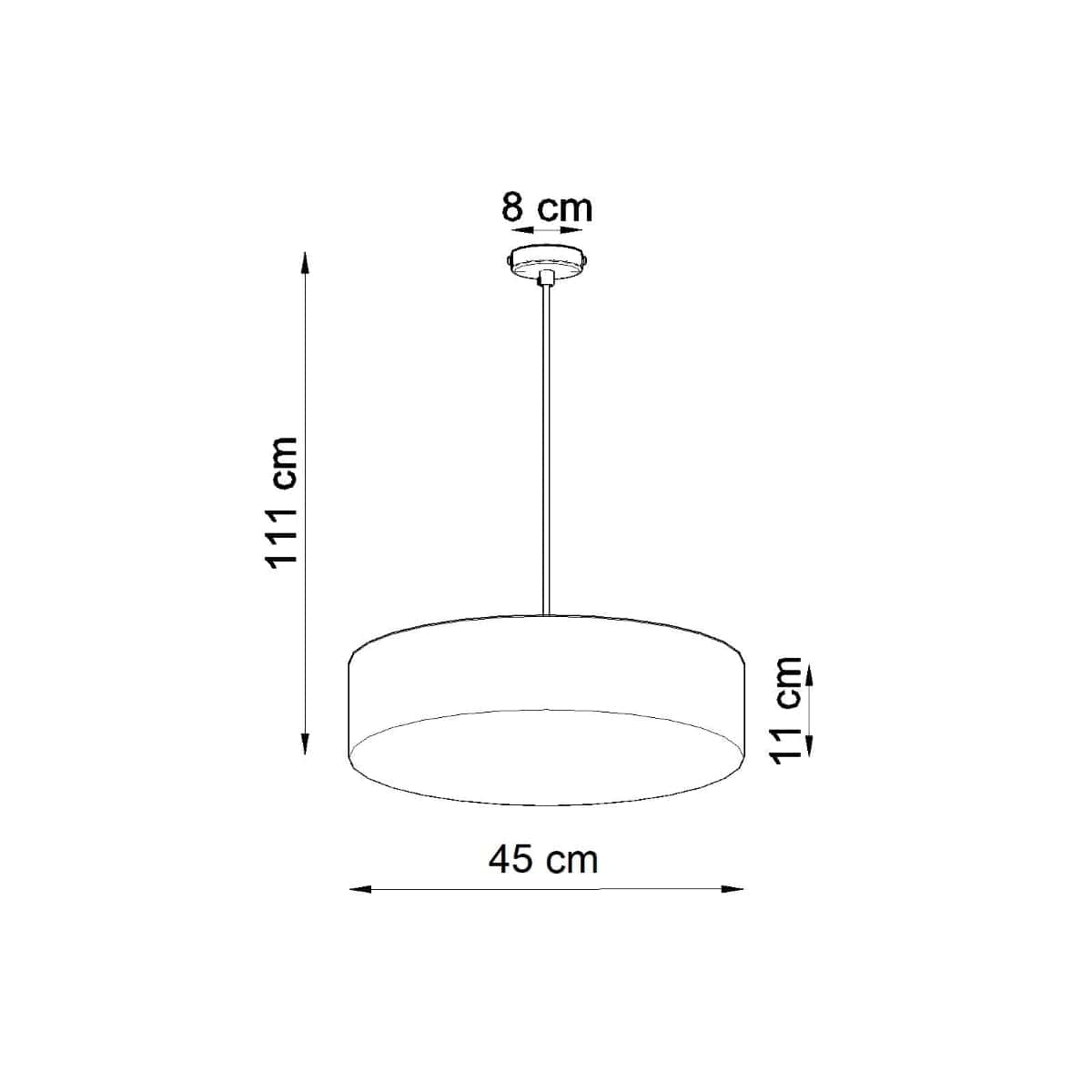 Arena Black Ceiling Lamp - 3x E27 LED - Modern PVC Design - 45x45x11 cm Carvallo