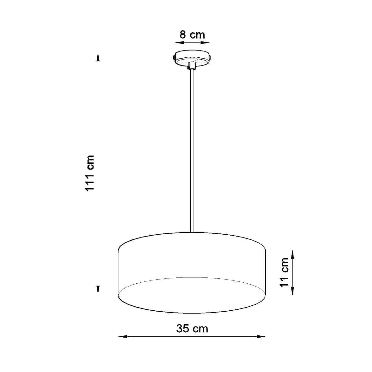 Arena Gray Taklampa - Modern PVC Design - E27 LED - 35x35x11 cm Carvallo