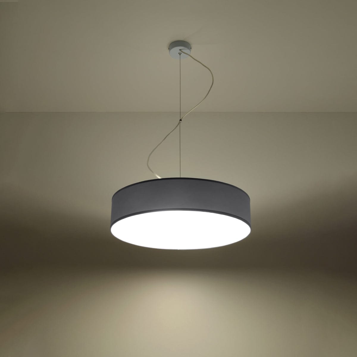 Arena Grey Taklampa - 3x E27 LED - Modern PVC Design - 45x45x11 cm Carvallo