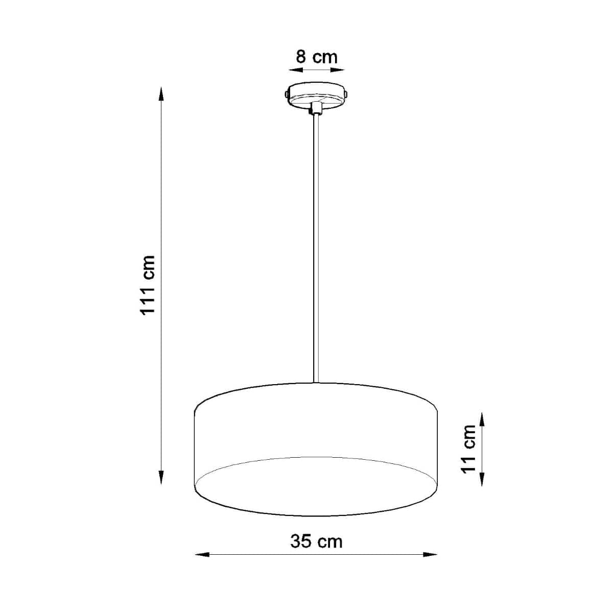 Arena Vit Taklampa - Modern PVC Design - E27 LED - 35x35x11 cm Carvallo