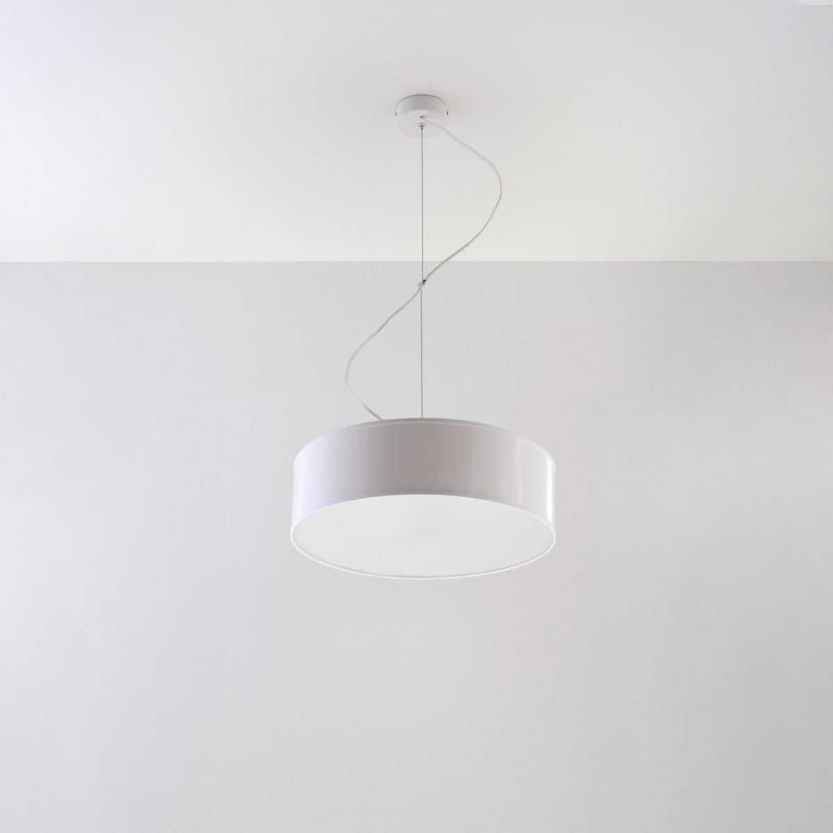 Arena Vit Taklampa - Modern PVC Design - E27 LED - 35x35x11 cm Carvallo
