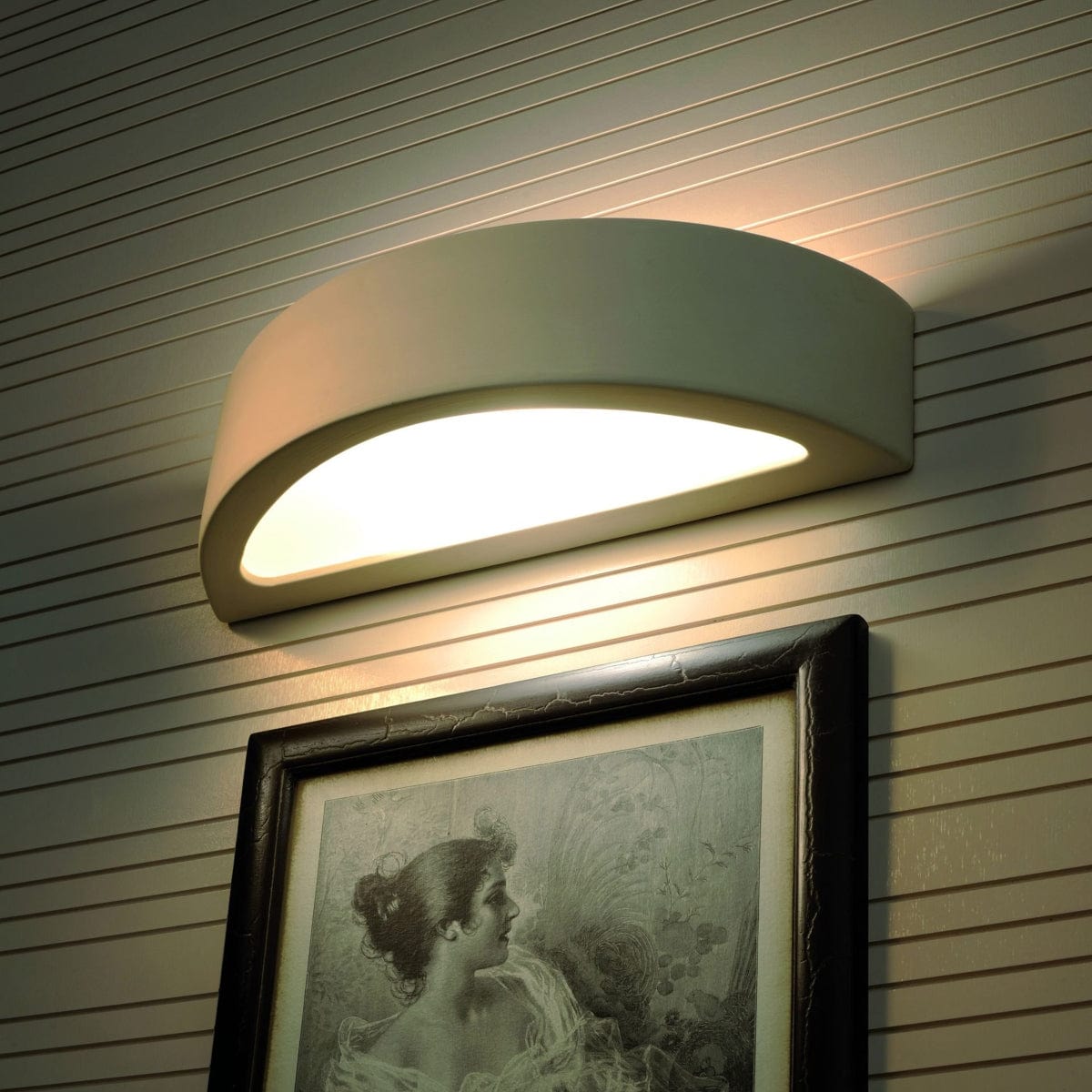 Atena Keramik Vägglampa - Vit - Modern & Klassisk Design - E27 Carvallo