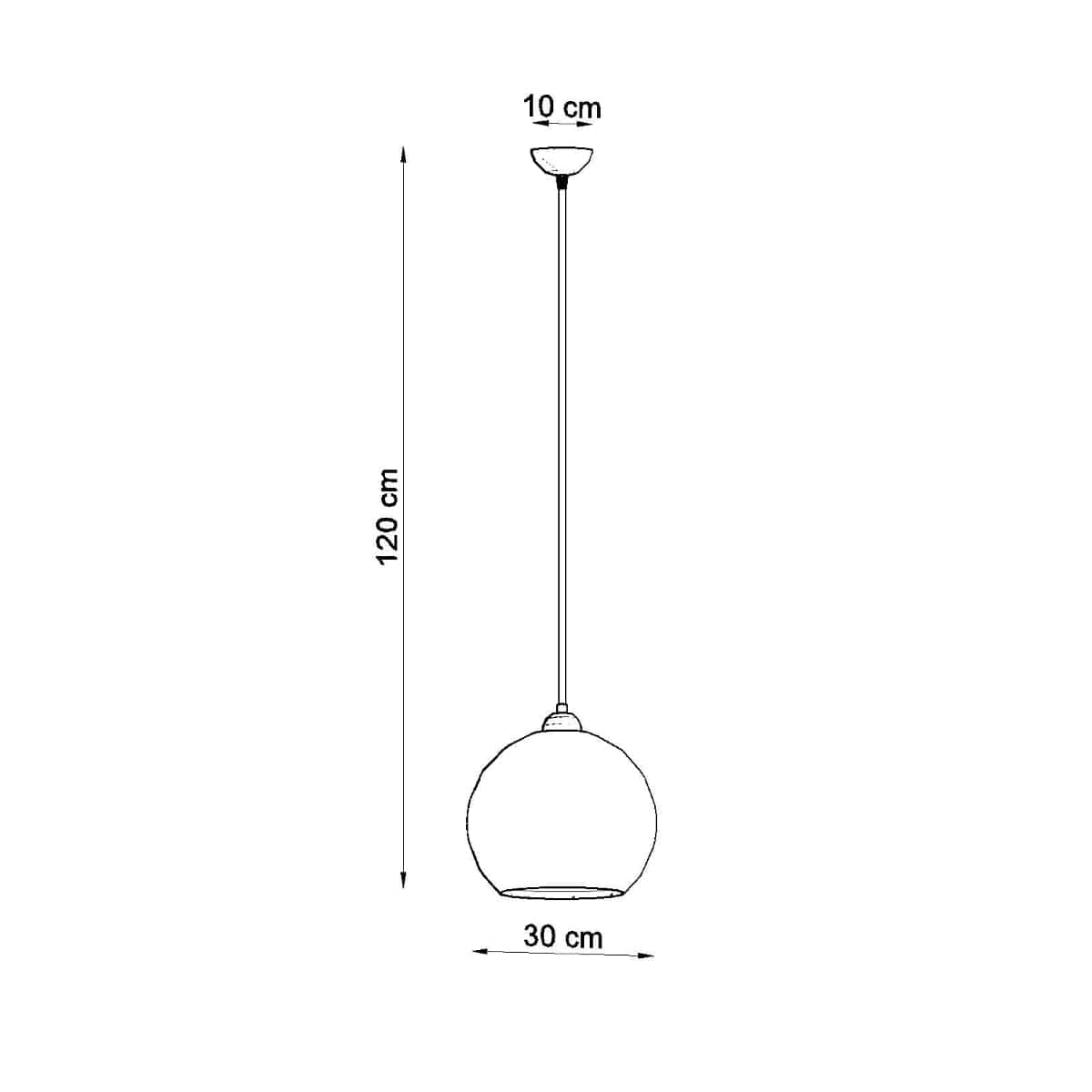 BALL Glaskronlampa - Minimalistisk Design - 8 Färgalternativ - E27 Lampa Kompatibel - Jämn Ljustillförsel Carvallo