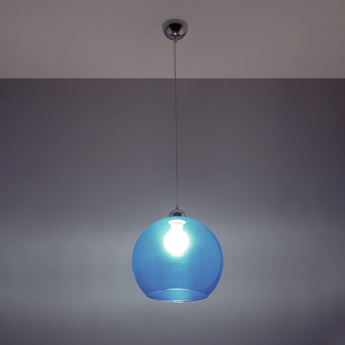 BALL Glaspendellampa - Sphärdesign - 8 färgalternativ - E27-lampa kompatibel - Jämn ljusdistribution Carvallo