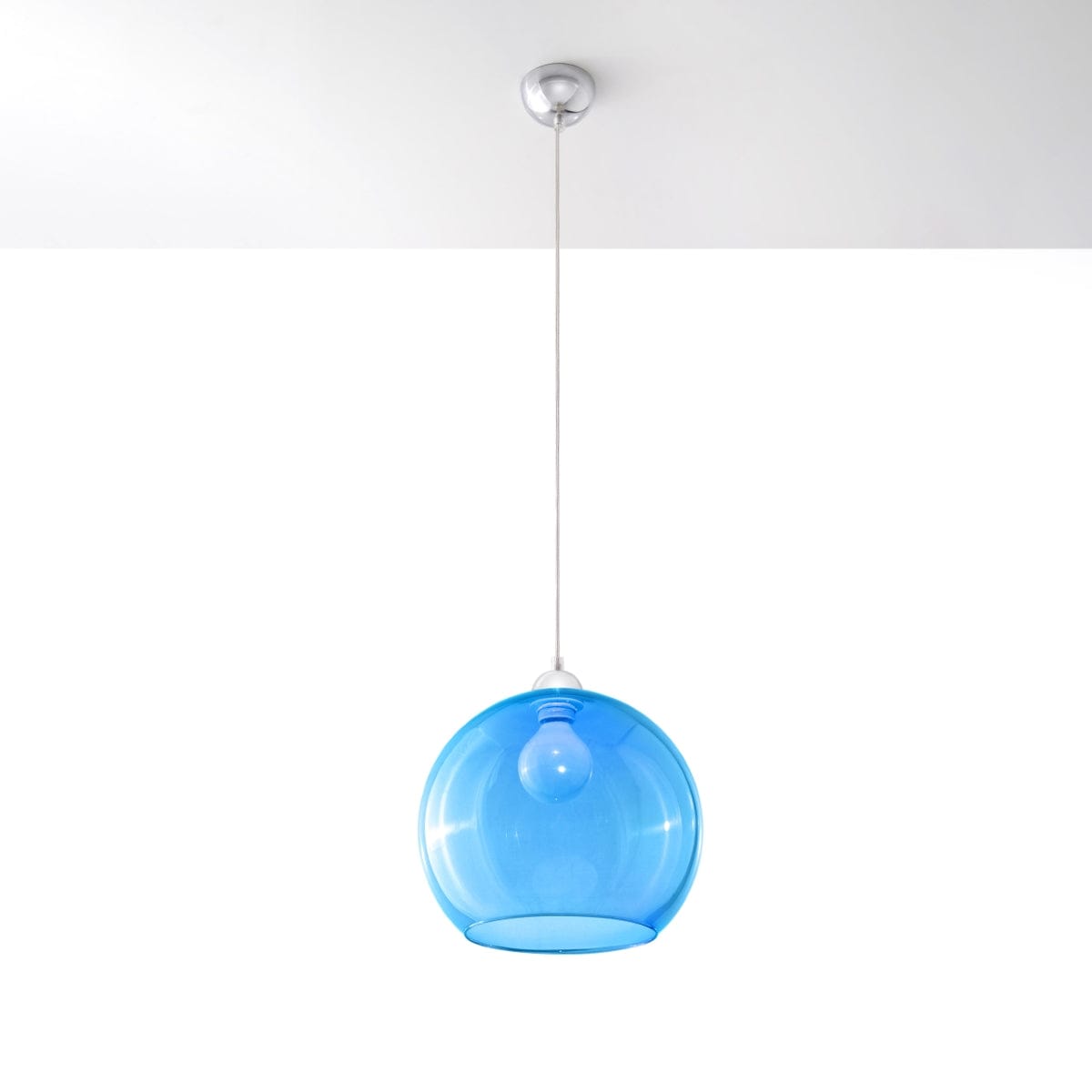 BALL Glaspendellampa - Sphärdesign - 8 färgalternativ - E27-lampa kompatibel - Jämn ljusdistribution Carvallo