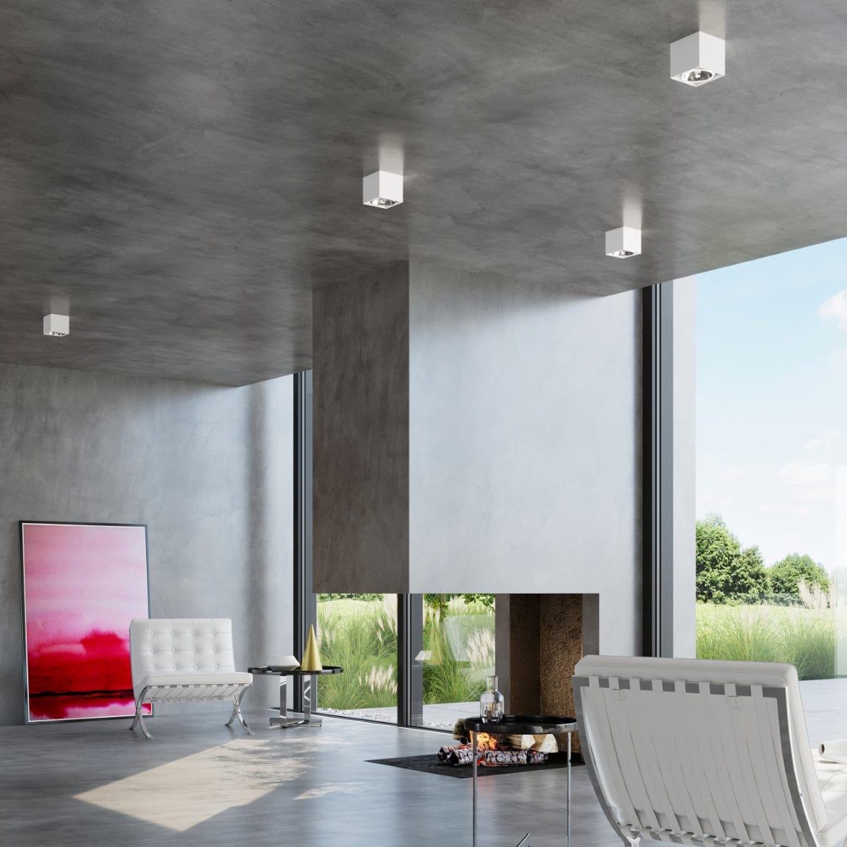 Taklampa Blake Vit - Modern BLAKE Spot Taklampa - Minimalistisk Design - Lätt Ytmontering - Kompatibel med GU10 Lampor Carvallo