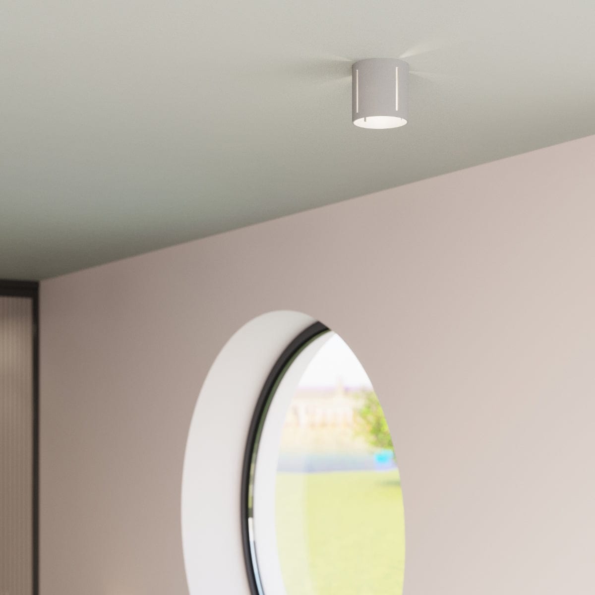 Taklampa Inez Grå - Modern Perforerad Taklampa - Aluminium - Utbytbara G9-lampor - Elegant Grå Finish - Futuristisk Ljuseffekt Carvallo