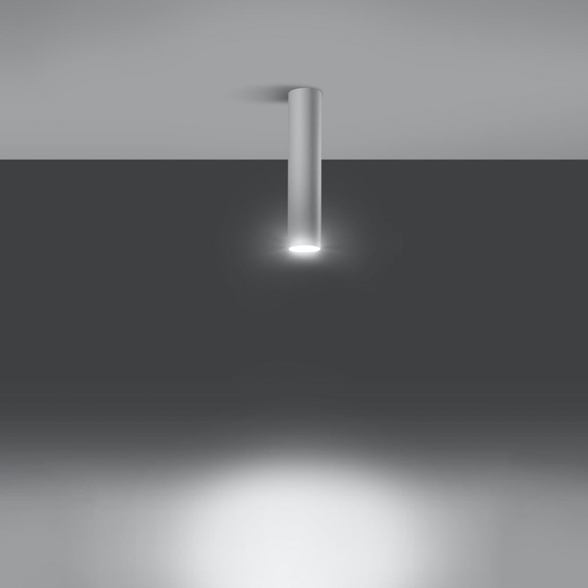 Taklampa Lagos 30 Vit - Modern Vit Taklampa - Pulverlackerad Stål - Utbytbara GU10 Ljuskällor - Elegant Cylindrisk Design Carvallo