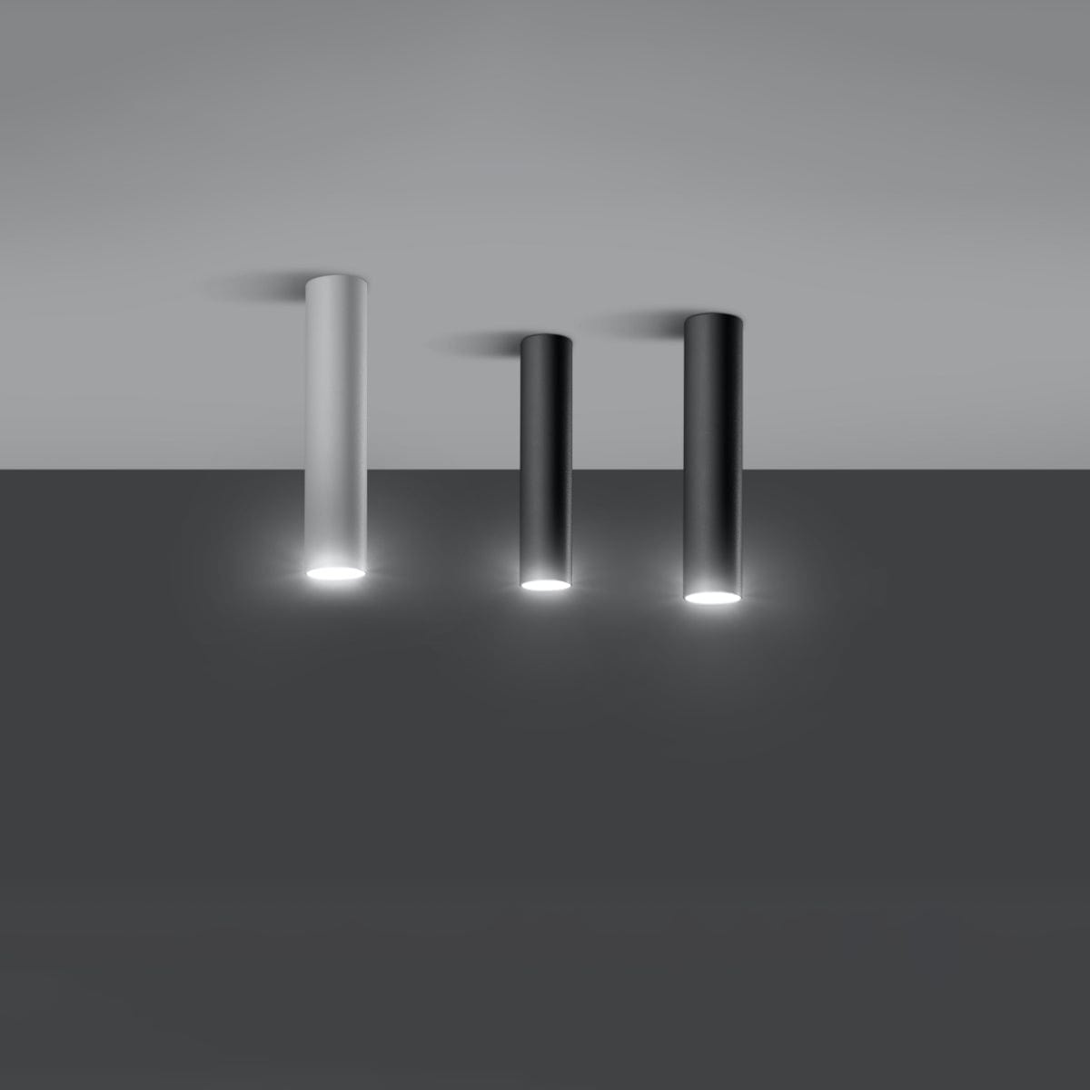 Taklampa Lagos 30 Vit - Modern Vit Taklampa - Pulverlackerad Stål - Utbytbara GU10 Ljuskällor - Elegant Cylindrisk Design Carvallo