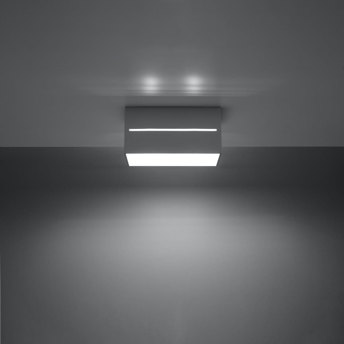Taklamp Lobo 2 Grå - Modern Grå Taklampa med Perforering - Aluminiummaterial - Utbytbara G9 Glödlampor - Futuristisk Design Carvallo