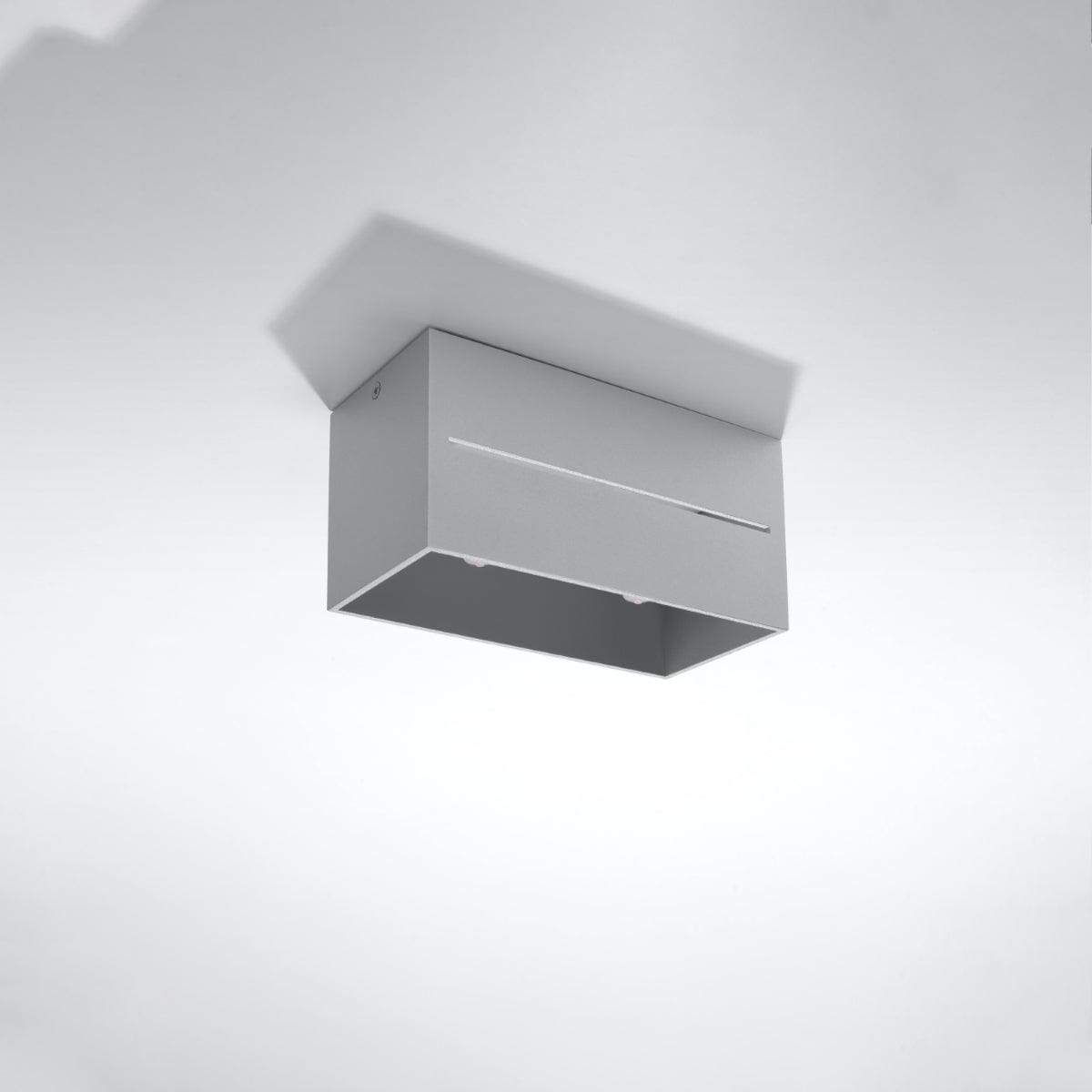 Taklamp Lobo 2 Grå - Modern Grå Taklampa med Perforering - Aluminiummaterial - Utbytbara G9 Glödlampor - Futuristisk Design Carvallo