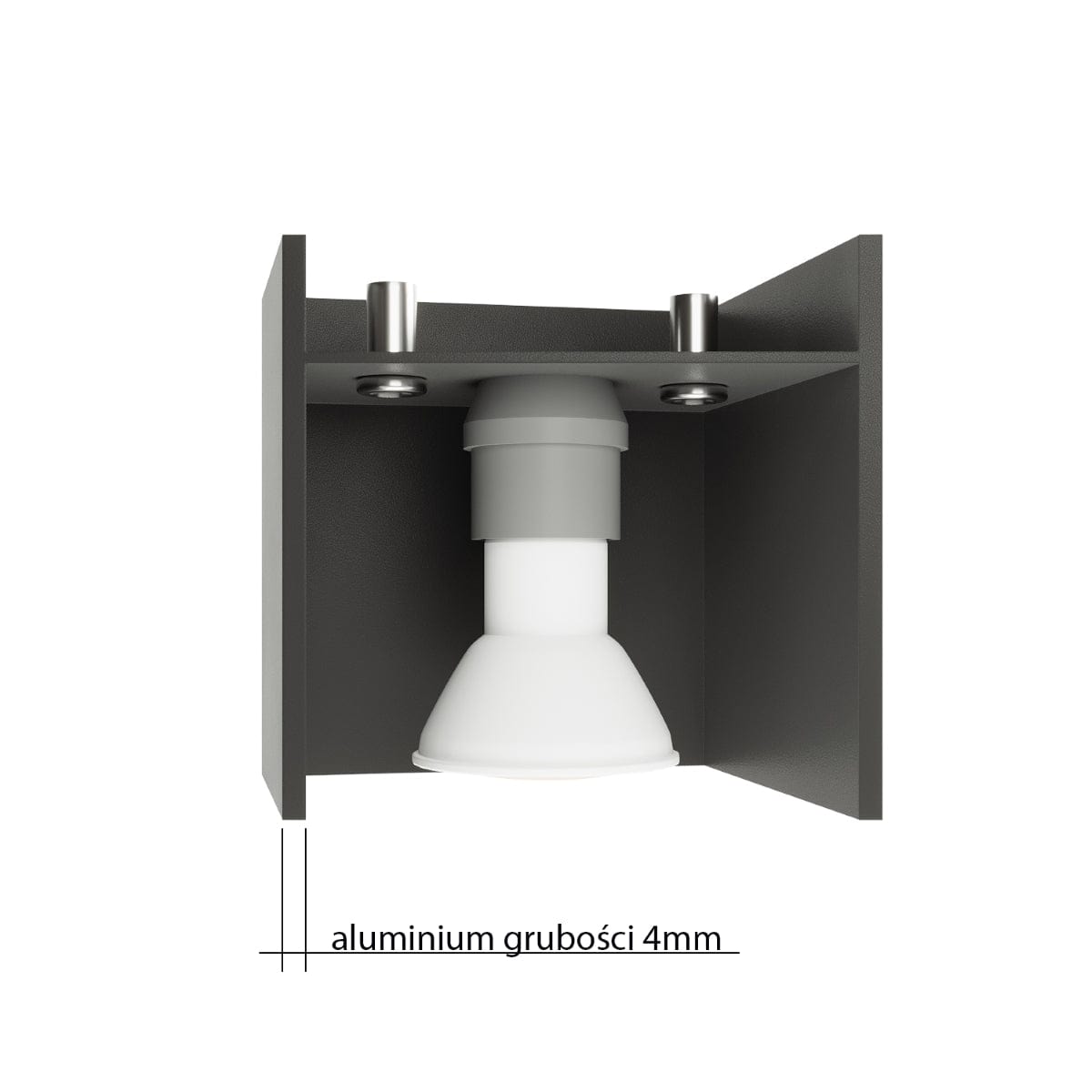 Taklamp Lobo 2 Grå - Modern Grå Taklampa med Perforering - Aluminiummaterial - Utbytbara G9 Glödlampor - Futuristisk Design Carvallo