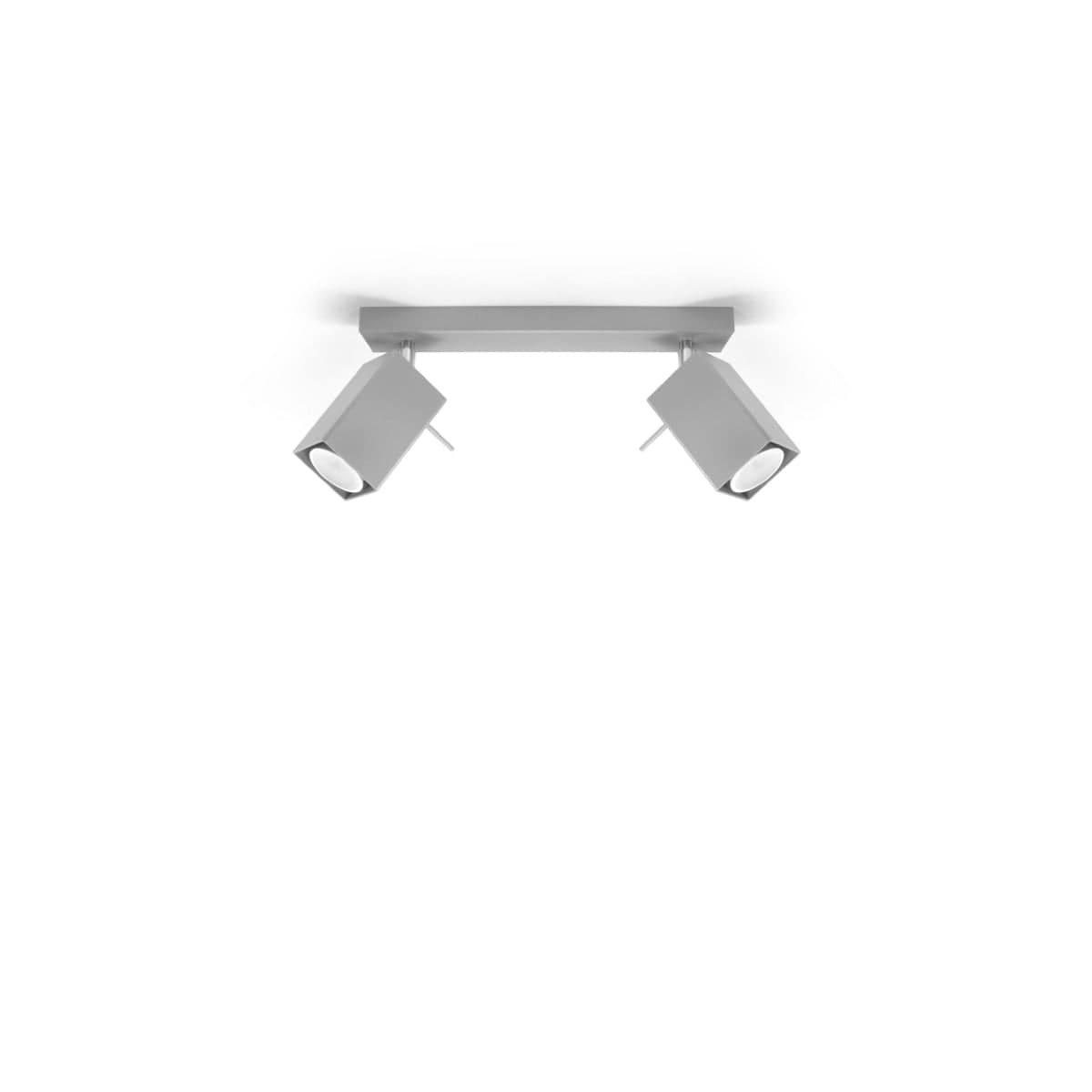 Taklampa Merida 2 Grå - Modern Justerbar Spot Taklampa - Flyttbara Skärmar - Hållbar Stål - Kompatibel med GU10 Lampor Carvallo