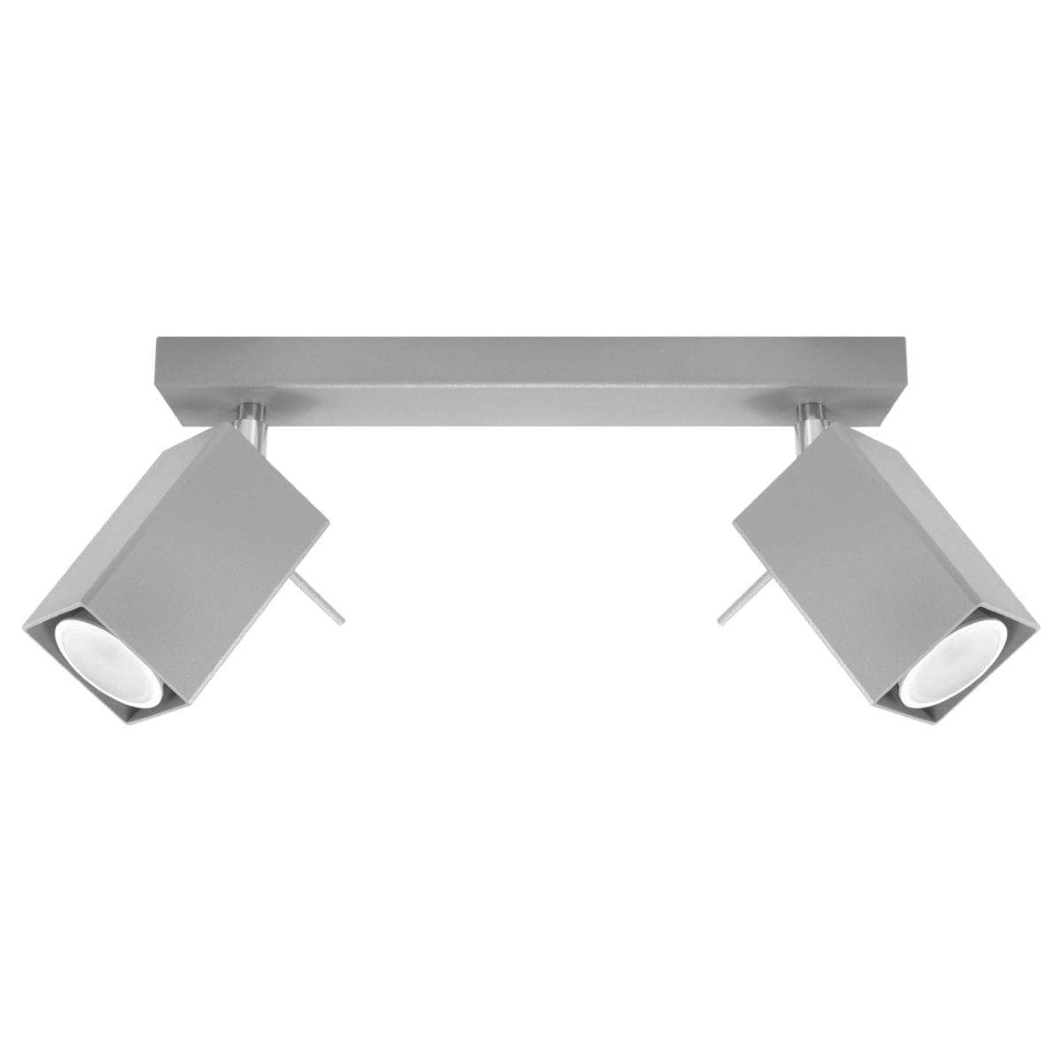 Taklampa Merida 2 Grå - Modern Justerbar Spot Taklampa - Flyttbara Skärmar - Hållbar Stål - Kompatibel med GU10 Lampor Carvallo