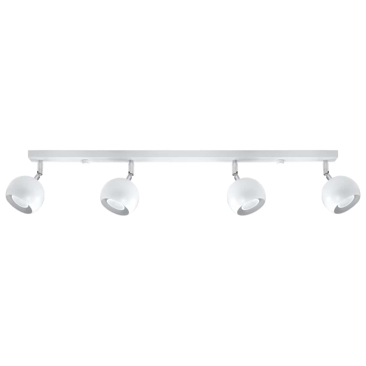Taklampa Oculare 4 L Vit - Modern Spot Taklampa - 4 Justerbara Skärmar - Sferisk Design - Hållbart Stål - GU10 Lampa Kompatibel Carvallo