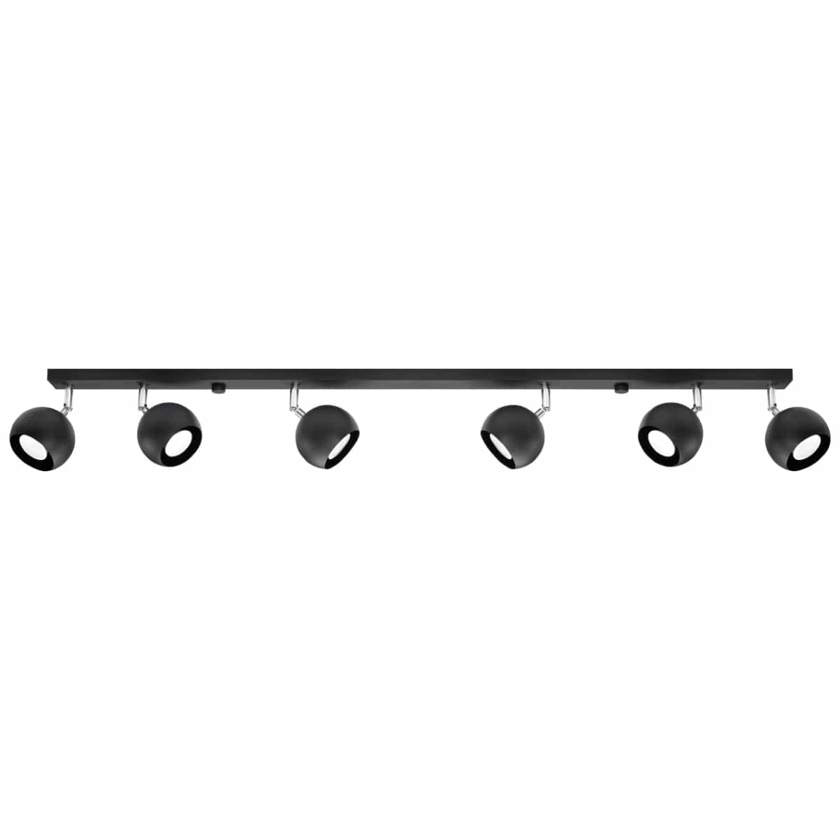 Taklamp Oculare 6 L Svart - Modern Spot Taklampa - Justerbar Multidirektionell Belysning Carvallo