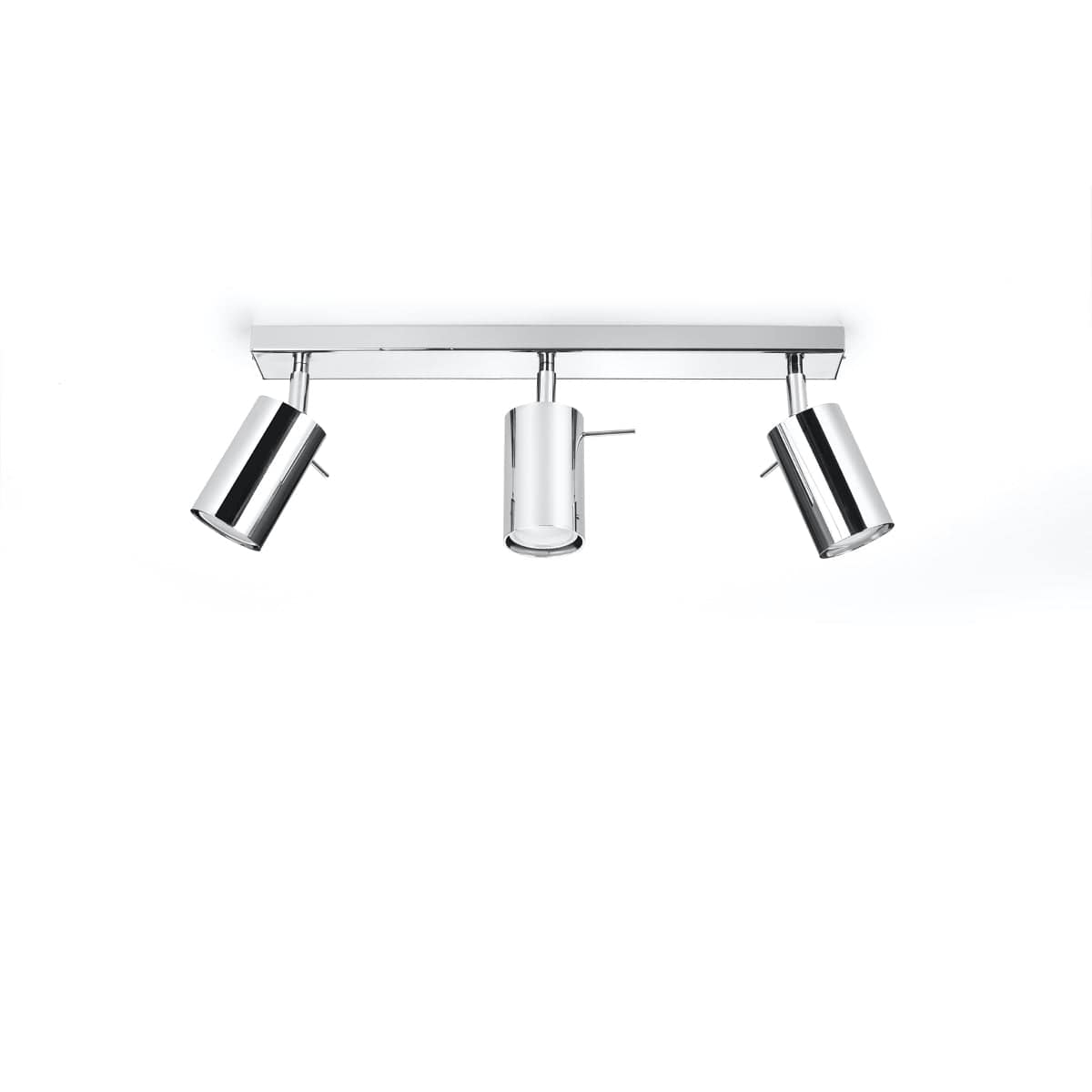 Taklampa Ring 3 Krom - 3-Skärmad Takbelysningsarmatur - Justerbara Armar - Hållbar Stål - Utbytbara GU10 Glödlampor - Flexibel Belysning Carvallo