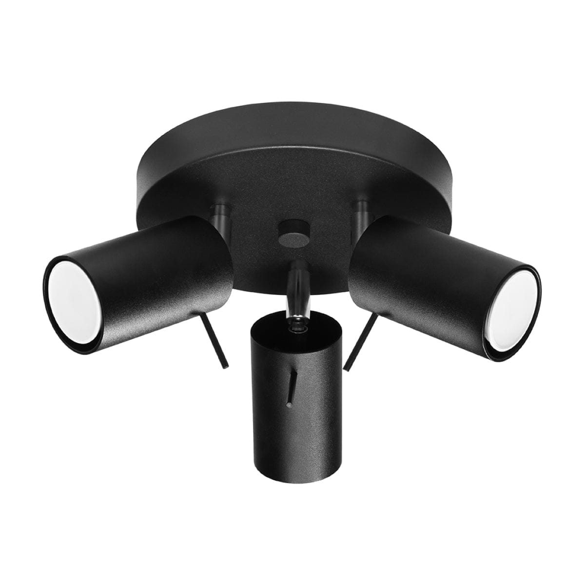 Taklampa Ring 3 P Svart - 3-skärm Taklampa - Justerbara Armar - Lätt Installation - Hållbart Stål - Utbytbara GU10 Lampor Carvallo