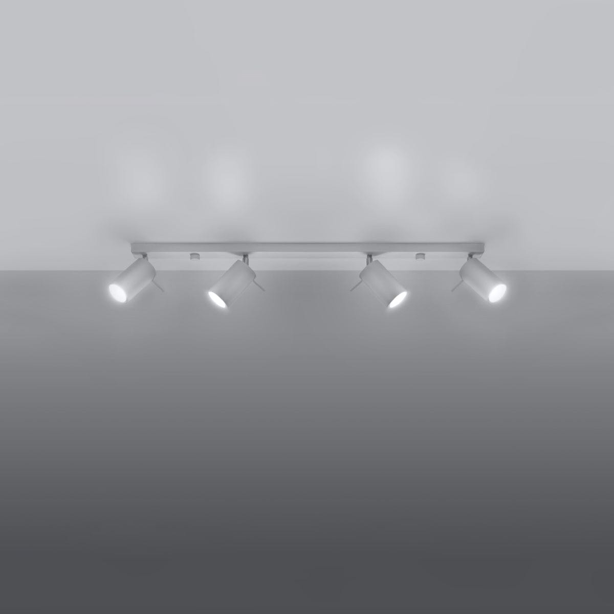 Taklampa Ring 4 L Vit - 4-Skugga Justerbar Belysning - Lätt Installation - Hållbar Stål - Utbytbara GU10 Lampor Carvallo