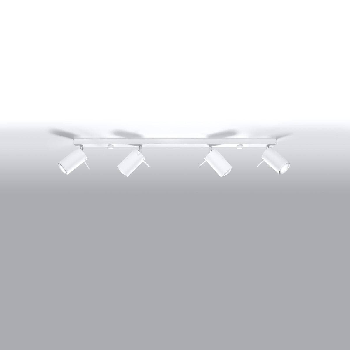 Taklampa Ring 4 L Vit - 4-Skugga Justerbar Belysning - Lätt Installation - Hållbar Stål - Utbytbara GU10 Lampor Carvallo