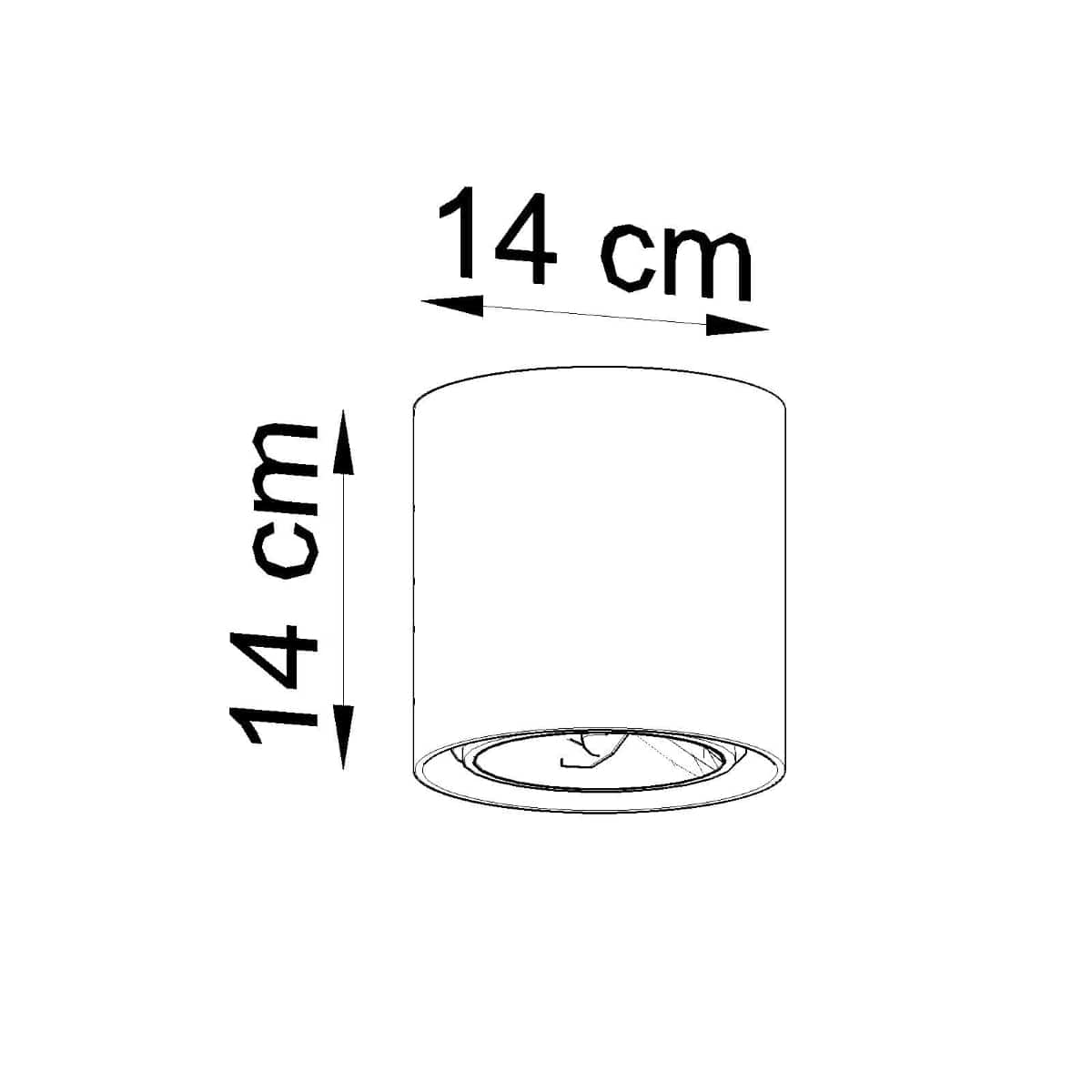 CULLO Betongtaklampa - Minimalistisk Industriell Design - Hållbar Grå Betong - GU10 Lampa Kompatibel - Lätt att Rengöra - Universell Montering Carvallo
