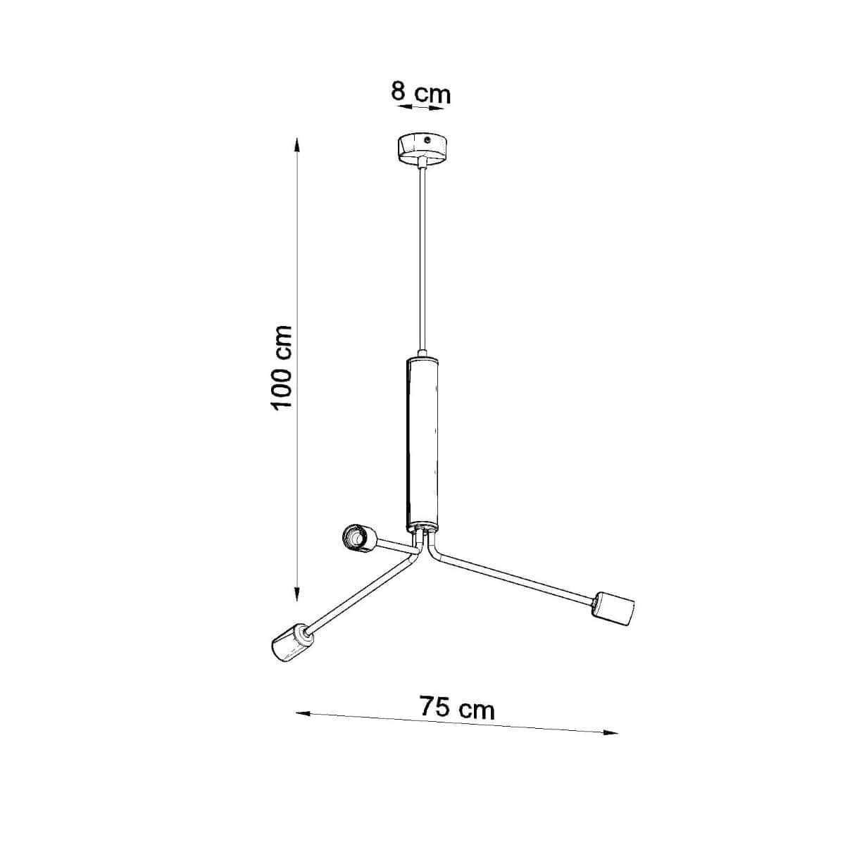 DUOMO 3 Industrilampa för Tak - Loftstil - Svart Stål - Flera Ljustyper Carvallo