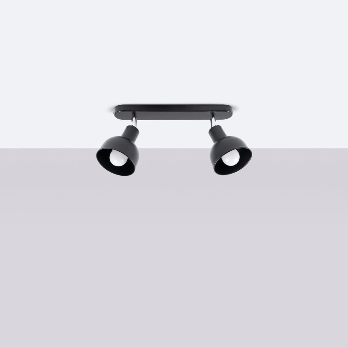 ELBA Taklampa - 2-Ljus Svart - Minimalistisk Justerbar Design - LED Kompatibel - Energivänlig - Idealisk för Kontor och Heminredning Carvallo