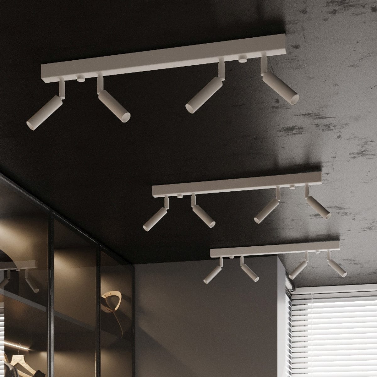 Eyetech Spot Ceiling Light - 2-Ljus Vit - Justerbar Riktning - Industriell Design - Pulverlackerad Stål - Utbytbara G9 L ampor - Loft Stil Belysning Carvallo